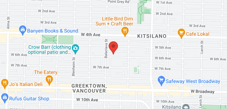map of 3047 W 6TH AVENUE